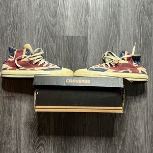 Blue And Red Converse Britain Style Chucks